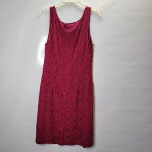 NWT Banana Republic Rasperry Lace Midi Dress Size 14 Women's